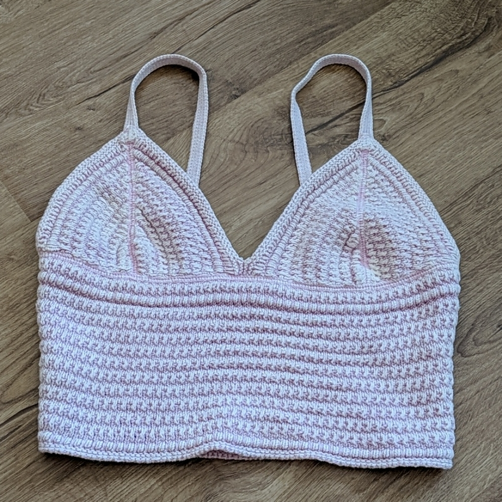 Pink Knit Crop top
